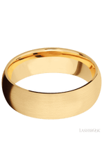 7 mm wide Domed 14K Yellow Gold band.