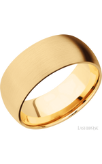 9 mm wide Domed 14K Yellow Gold band.