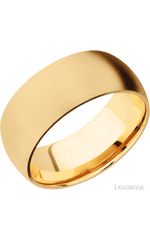 9 mm wide Domed 14K Yellow Gold band.
