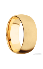 9 mm wide Domed 14K Yellow Gold band.
