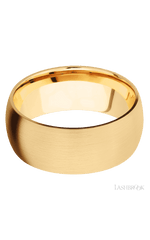 9 mm wide Domed 14K Yellow Gold band.