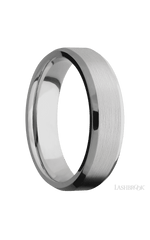 6 mm wide Beveled Titanium band.