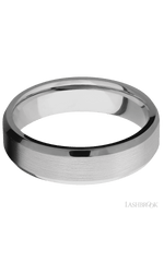 6 mm wide Beveled Titanium band.