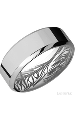 8 mm wide High Bevel Titanium band.