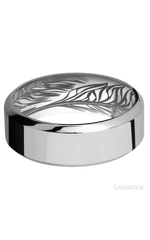 8 mm wide High Bevel Titanium band.