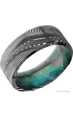 8 mm wide Flat Tightweave band featuring a Black Mother of Pearl sleeve.