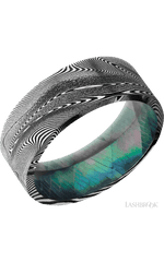 8 mm wide Flat Tightweave band featuring a Black Mother of Pearl sleeve.