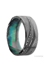 8 mm wide Flat Tightweave band featuring a Black Mother of Pearl sleeve.