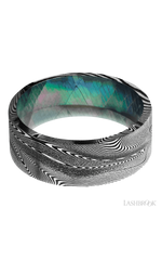 8 mm wide Flat Tightweave band featuring a Black Mother of Pearl sleeve.