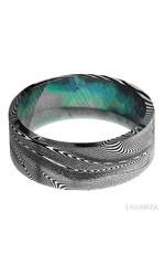 8 mm wide Flat Tightweave band featuring a Black Mother of Pearl sleeve.