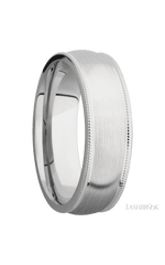 7 mm wide Domed Milgrain Edges Cobalt Chrome band.