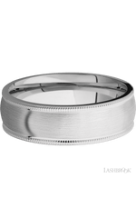 7 mm wide Domed Milgrain Edges Cobalt Chrome band.