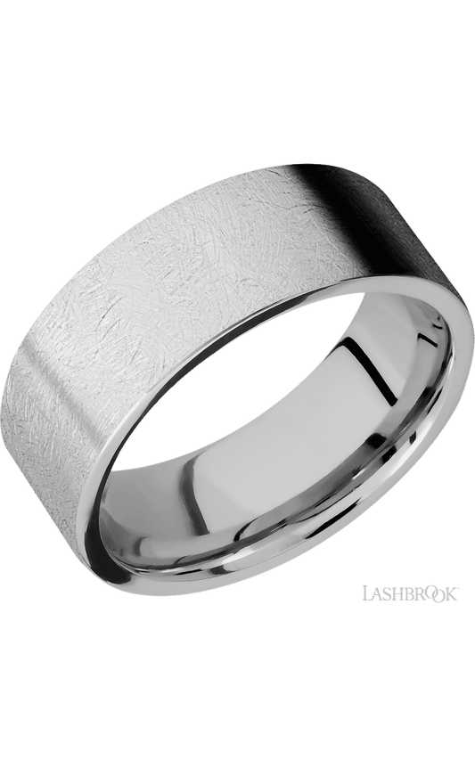 8 mm wide Flat Cobalt Chrome band.