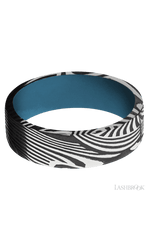 7 mm wide Flat Sunset band featuring a Royal Blue sleeve.