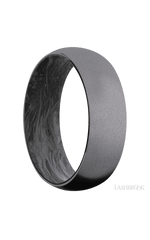 7 mm wide Domed Tantalum band featuring a Forged Carbon Fiber sleeve.
