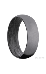 7 mm wide Domed Tantalum band featuring a Forged Carbon Fiber sleeve.