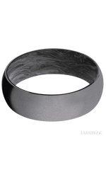 7 mm wide Domed Tantalum band featuring a Forged Carbon Fiber sleeve.