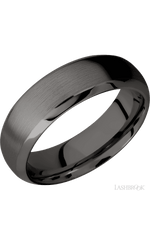 7 mm wide Domed Bevel Tantalum Noir band.
