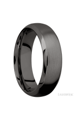 7 mm wide Domed Bevel Tantalum Noir band.