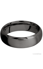 7 mm wide Domed Bevel Tantalum Noir band.