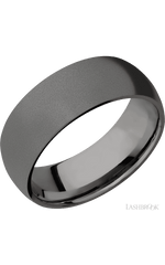 8 mm wide Domed Tantalum Noir band.