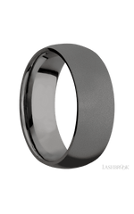 8 mm wide Domed Tantalum Noir band.