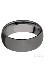 8 mm wide Domed Tantalum Noir band.