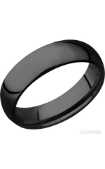 6 mm wide Domed Zirconium band.