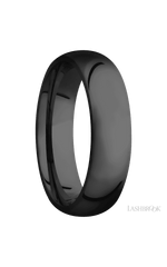 6 mm wide Domed Zirconium band.