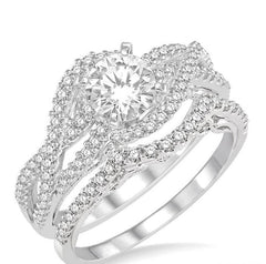 Parkplace Jewelers Round Shape Diamond Wedding Set 253D1PPFHWG-WS