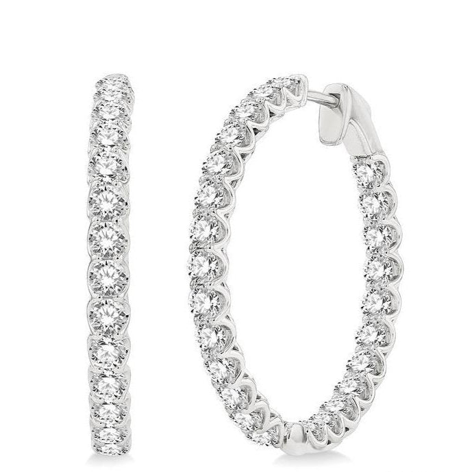 Parkplace Jewelers Inside-Out Diamond Hoop Earrings 622B0PPFGERWG-4.00