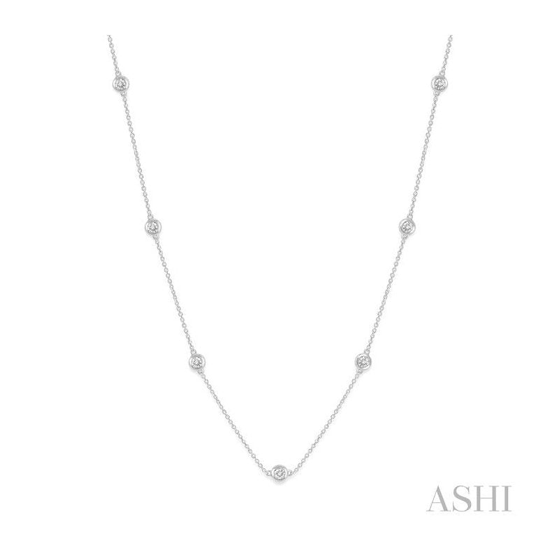 ASHI Diamond Station Necklace 997B0PPTSNKWG