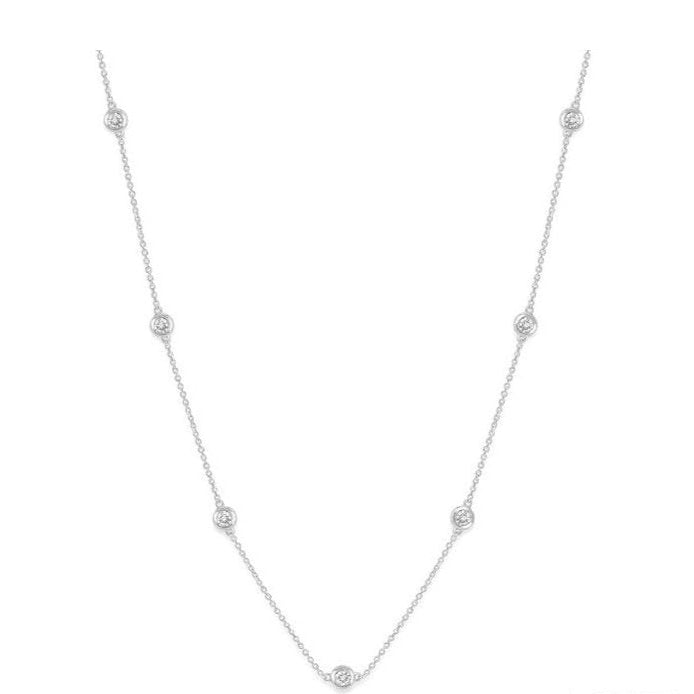 Parkplace Jewelers Diamond Station Necklace 997B0PPTSNKWG