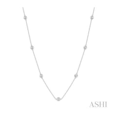 ASHI Diamond Station Necklace 997B0PPTSNKWG