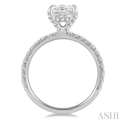 ASHI Cushion Shape Semi-Mount Diamond Engagement Ring 226L3PPFGWG-SM-CU