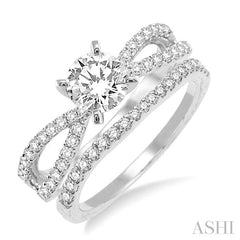 ASHI Round Shape Diamond Wedding Set 22730PPFVWG-WS-1.20