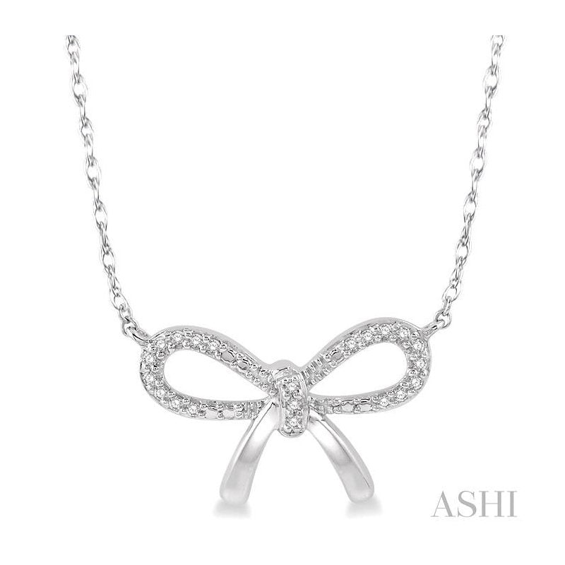 ASHI Bow Tie Diamond Fashion Necklace 98960PPTSNKWG