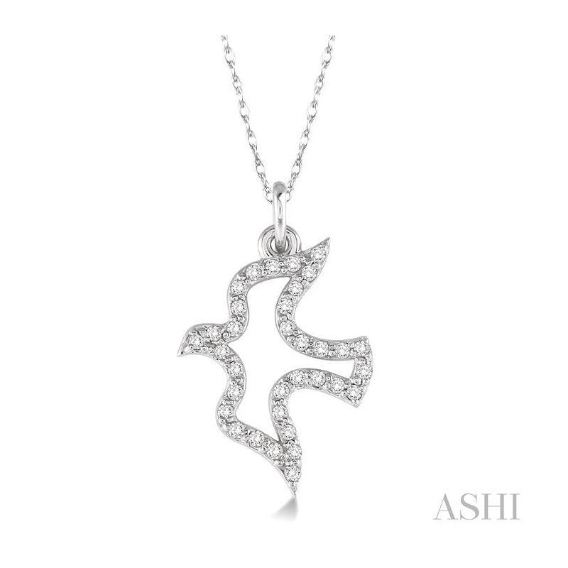 ASHI Dove Petite Diamond Fashion Pendant 98798PPFSPDWG