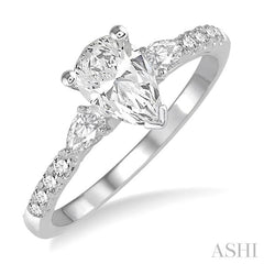 ASHI Pear Shape Diamond Engagement Ring 23712PPFHWG-LE-PR