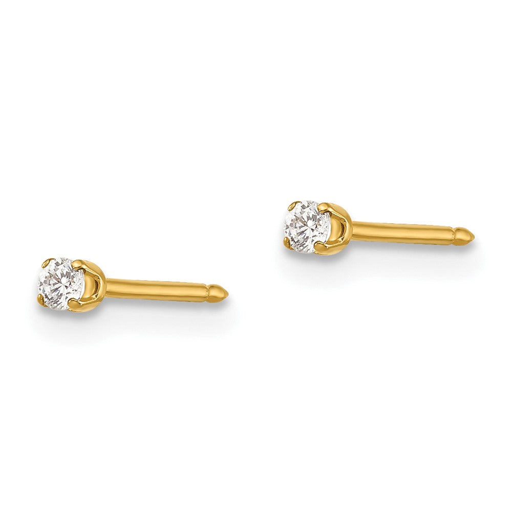 23E Inverness 14k 2mm CZ Earrings