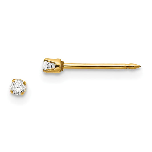23E Inverness 14k 2mm CZ Earrings