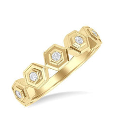 Parkplace Jewelers Stackable Hexagon Shape Diamond Fashion Ring 405A8PPFGYG
