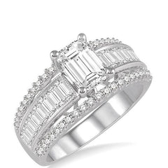 Parkplace Jewelers Emerald Shape Semi-Mount Diamond Engagement Ring 218E1PPFRWG-SM