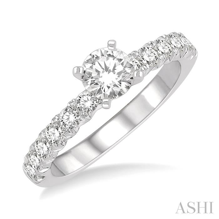 ASHI Round Shape Endless Embrace Semi-Mount Diamond Engagement Ring 242K3PPFHWG-SM