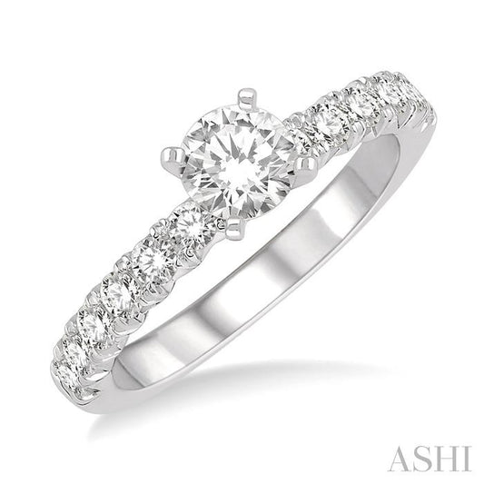 ASHI Round Shape Endless Embrace Semi-Mount Diamond Engagement Ring 242K3PPFHWG-SM