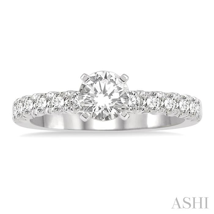 ASHI Round Shape Endless Embrace Semi-Mount Diamond Engagement Ring 242K3PPFHWG-SM