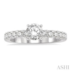 ASHI Round Shape Endless Embrace Semi-Mount Diamond Engagement Ring 242K3PPFHWG-SM