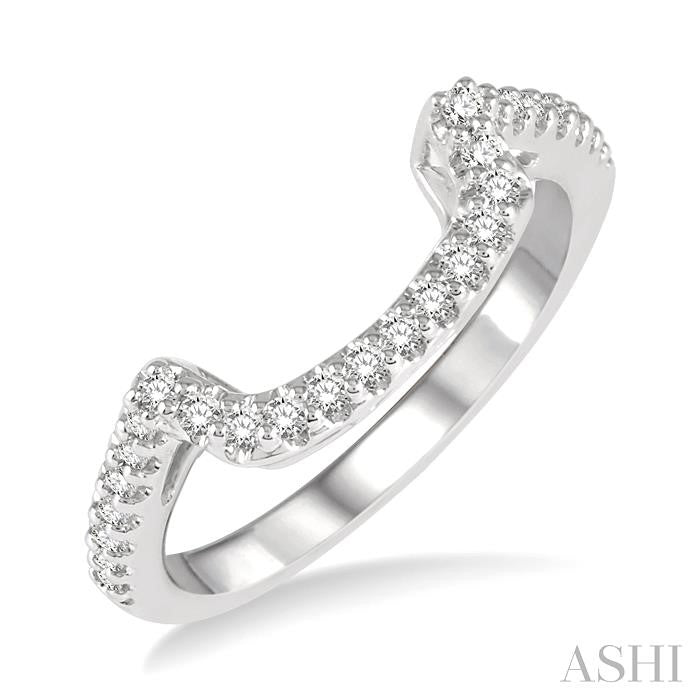 ASHI Curved Diamond Wedding Band 243H6PPFHWG-WB