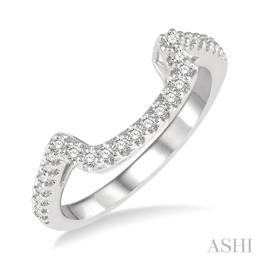ASHI Curved Diamond Wedding Band 243H6PPFHWG-WB