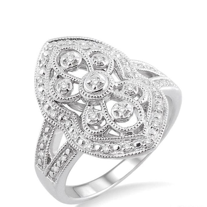 Parkplace Jewelers Silver Diamond Fashion Ring 86528PPSSSLRG